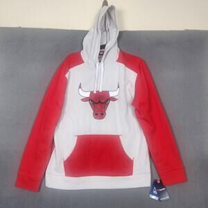 Chicago Bulls Hoodie Mens Large Red NBA Basketball Fanatics Pullover Sweatshirt